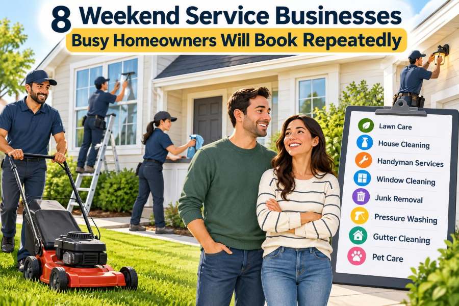 🧰 8 Weekend Service Businesses Busy Homeowners Will Book Repeatedly