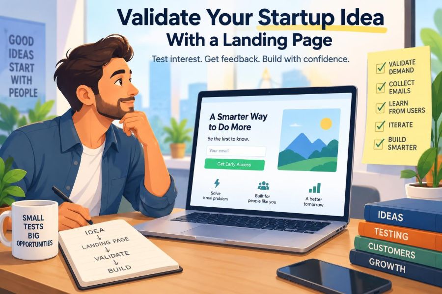 🚀 How to Set Up a Landing Page to Validate a Startup Idea Before Building It