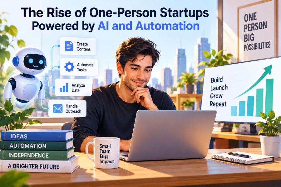 🚀 The Rise of One-Person Startups Powered by AI and Automation