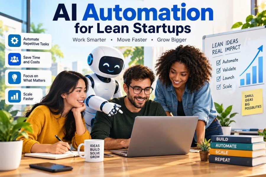 🚀 Applications of AI Automation in Building and Scaling Lean Startups