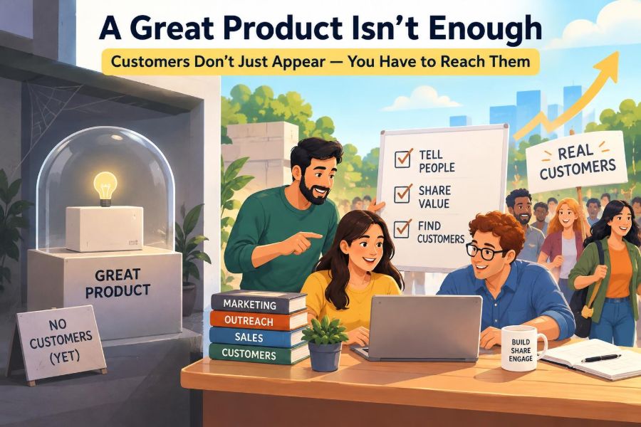 🚀 Debunking the Myth That a Great Product Will Automatically Find Customers