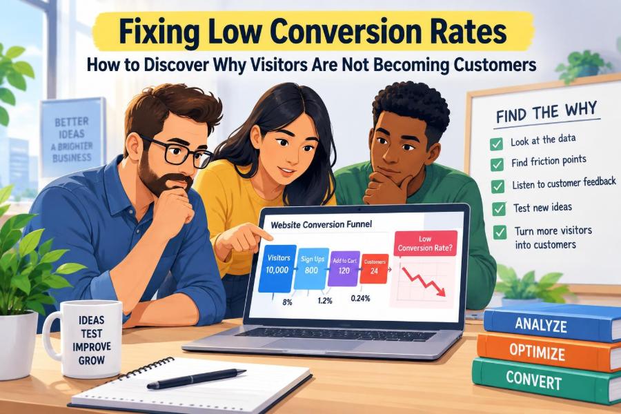 🚀 Fixing Low Conversion Rates: How to Discover Why Visitors Are Not Becoming Customers