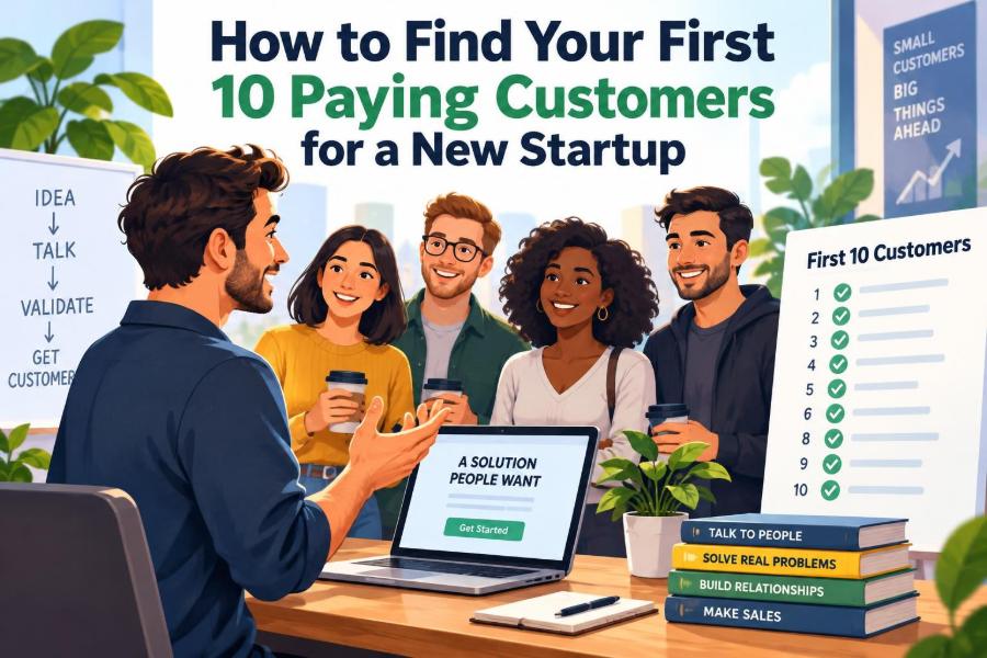 🚀 How to Find Your First 10 Paying Customers for a New Startup