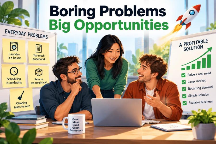 🚀 How to Spot a Boring Problem That Could Become a Profitable Startup