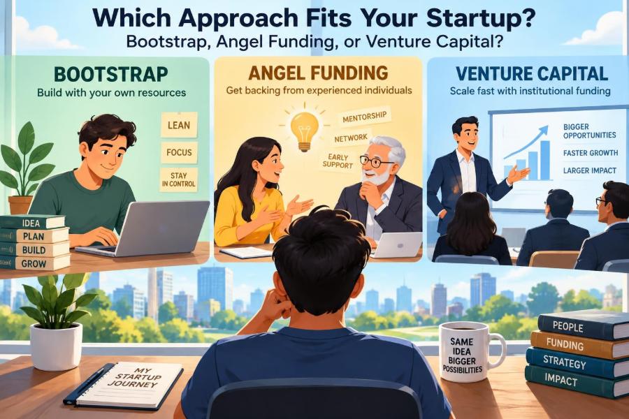 🚀 Which Approach Fits Your Startup: Bootstrap, Angel Funding, or Venture Capital?